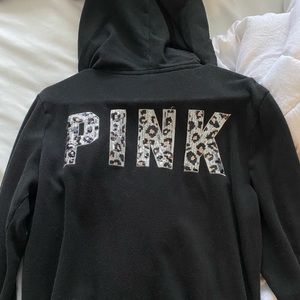 Pink sparkly Zip up
